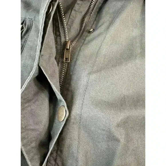 Love Tree Womens L Olive Green Military Utility Jacket Chore Pocket Zip Button - Picture 2 of 14